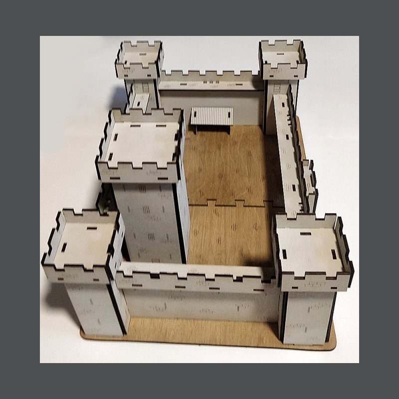 1/100 Wooden Castle assembly kit without glue