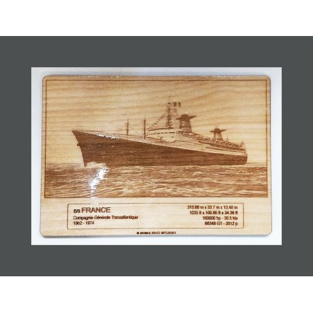 SS FRANCE A4 monochrome plate 01