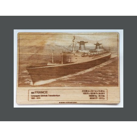 SS FRANCE A4 monochrome plate 04