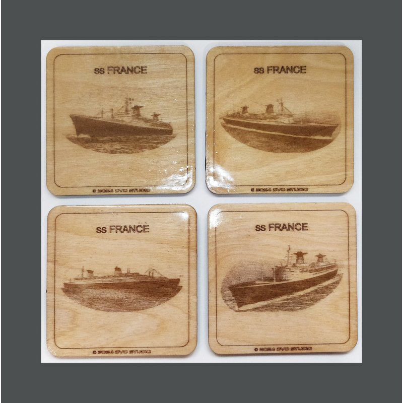 Set of 8 SS FRANCE coasters Set of 8 SS FRANCE coasters
