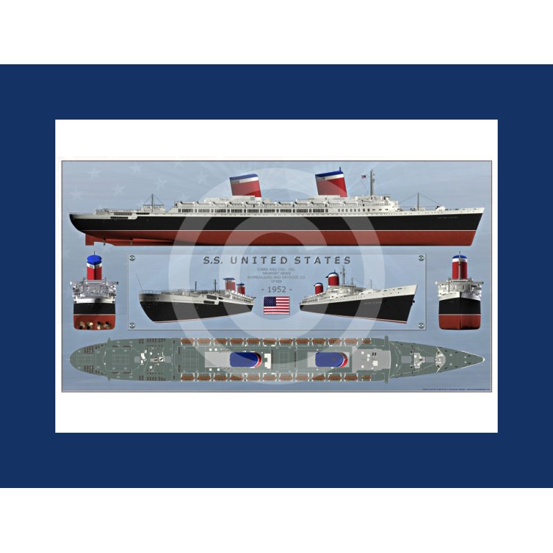 SS UNITED STATES printable image file for 200dpi 4677X3307px poster SS UNITED STATES printable image file for 200dpi 4677X3307px poster